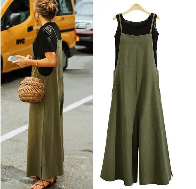Dam Jumpsuit Enfärgad Casual Dungaree 7