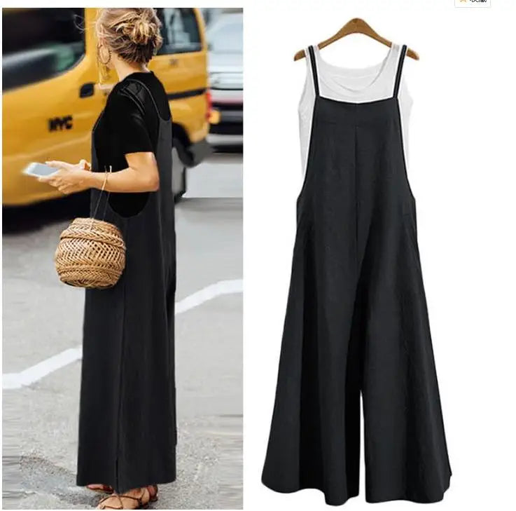 Dam Jumpsuit Enfärgad Casual Dungaree 9
