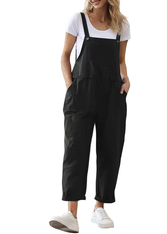 Dam Jumpsuit Lösa Fickor Sommarstil 0