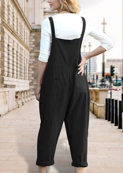 Dam Jumpsuit Lösa Fickor Sommarstil 4