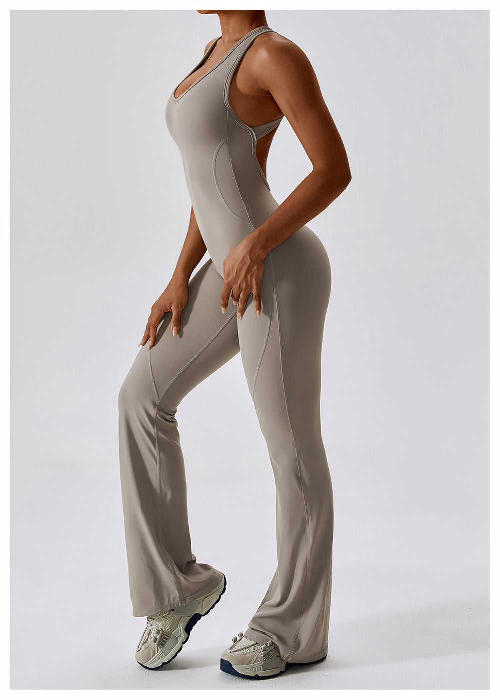 Dam Jumpsuit V-Hals Getailleerd Nylon 0