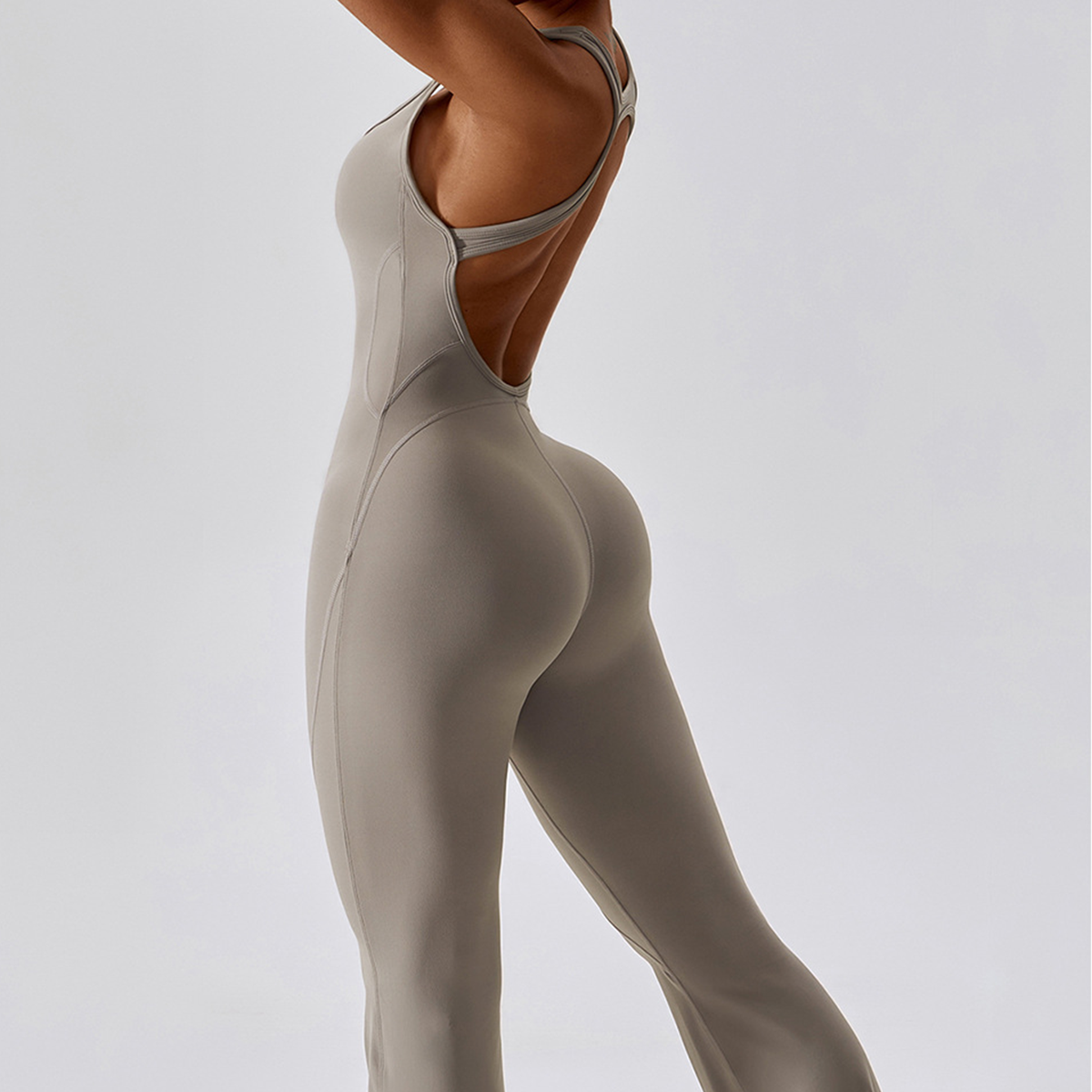 Dam Jumpsuit V-Hals Getailleerd Nylon 1