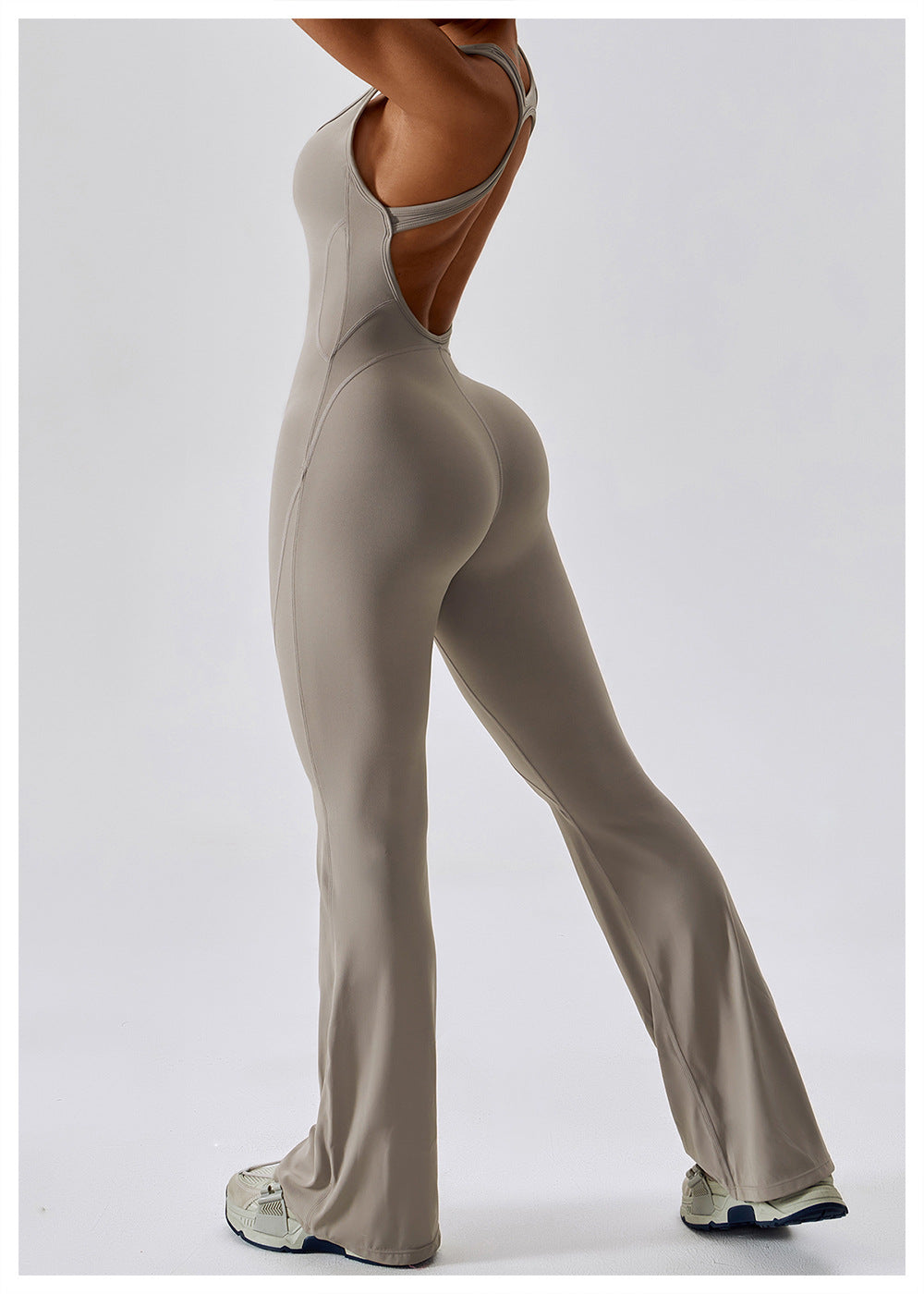 Dam Jumpsuit V-Hals Getailleerd Nylon 2