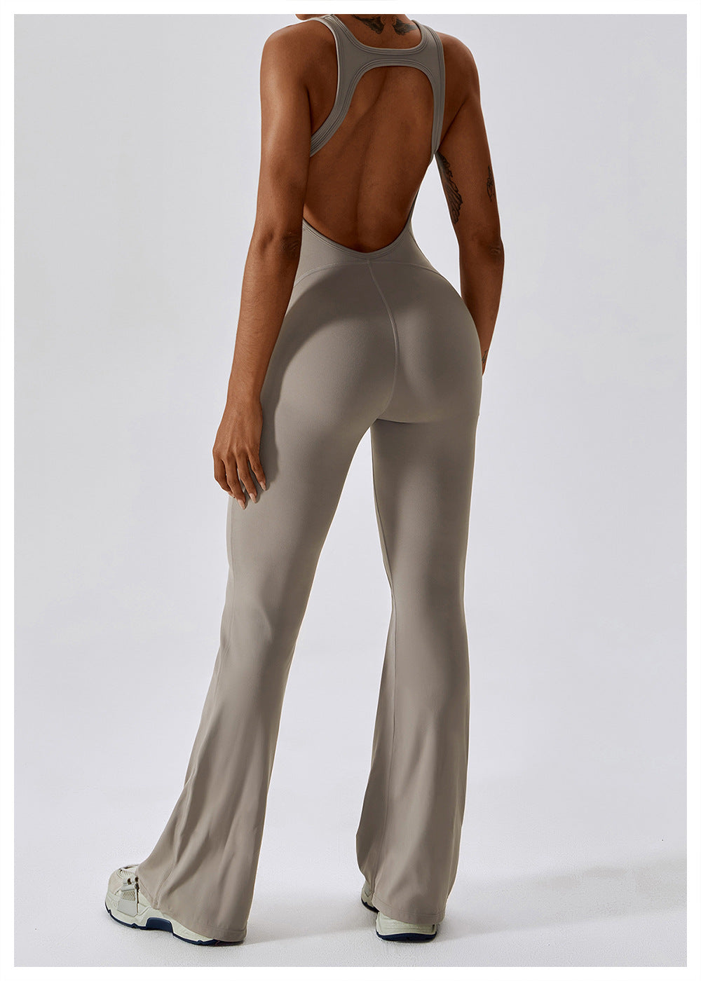 Dam Jumpsuit V-Hals Getailleerd Nylon 5