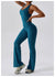 Dam Jumpsuit V-Hals Getailleerd Nylon 8
