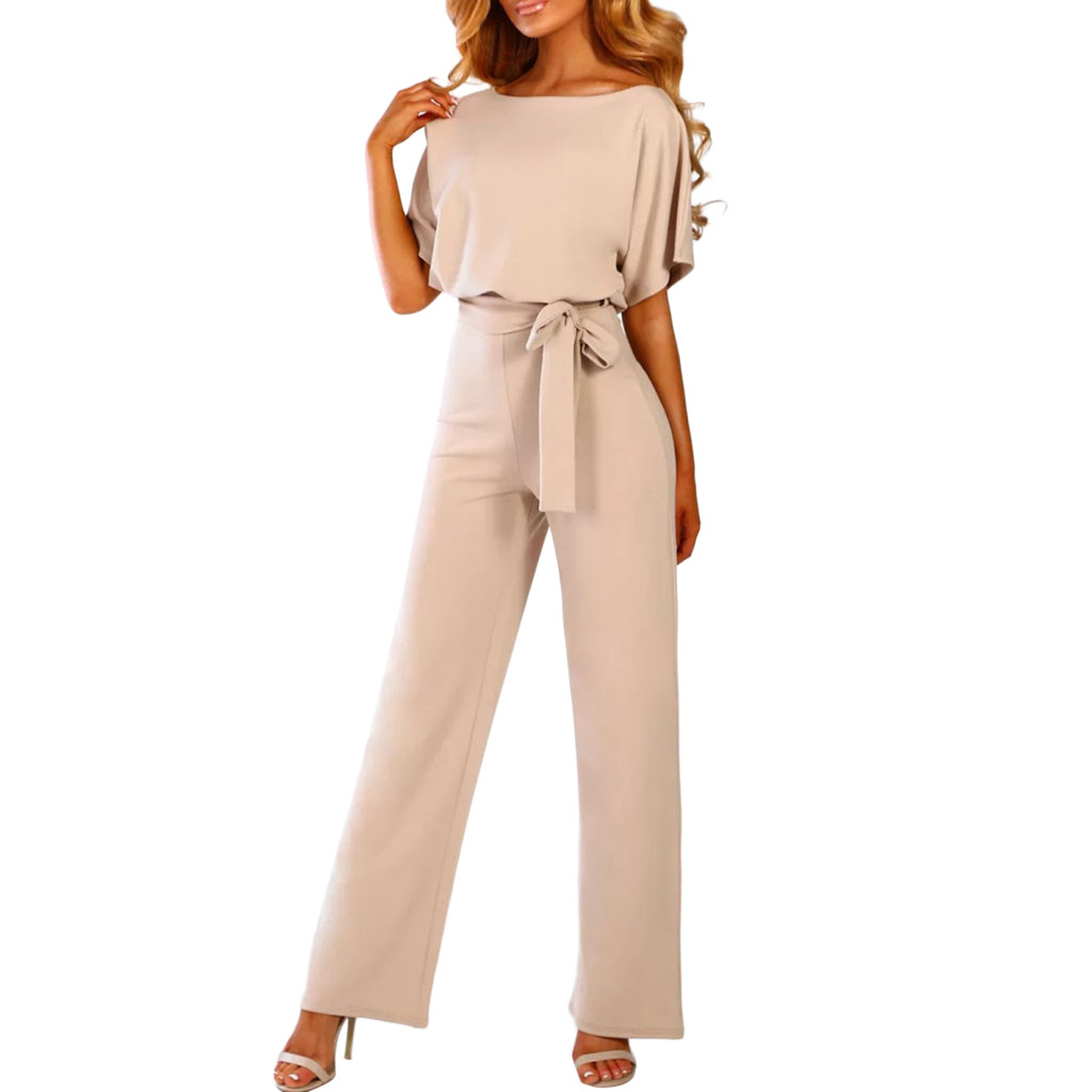 Dam Jumpsuit Vida Byxor Kort Ärmar Mjuk Blandning 1