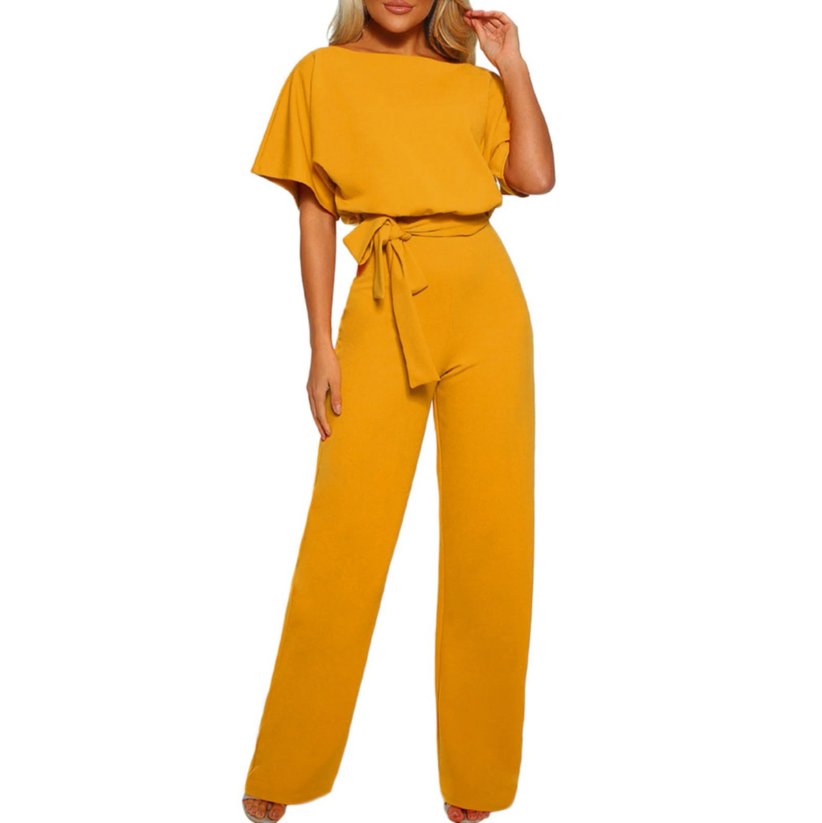 Dam Jumpsuit Vida Byxor Kort Ärmar Mjuk Blandning 3