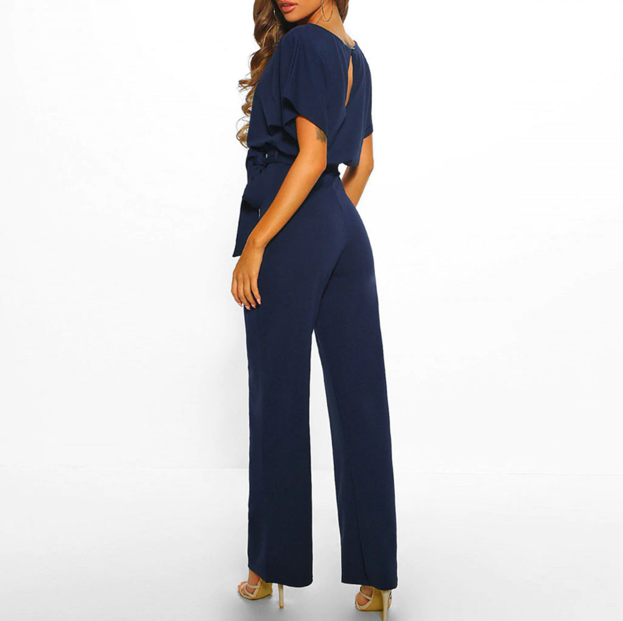 Dam Jumpsuit Vida Byxor Kort Ärmar Mjuk Blandning 7