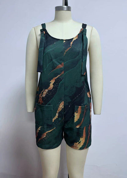 Dam Jumpsuit med O-hals och Fickor Lösa Ärmar 3