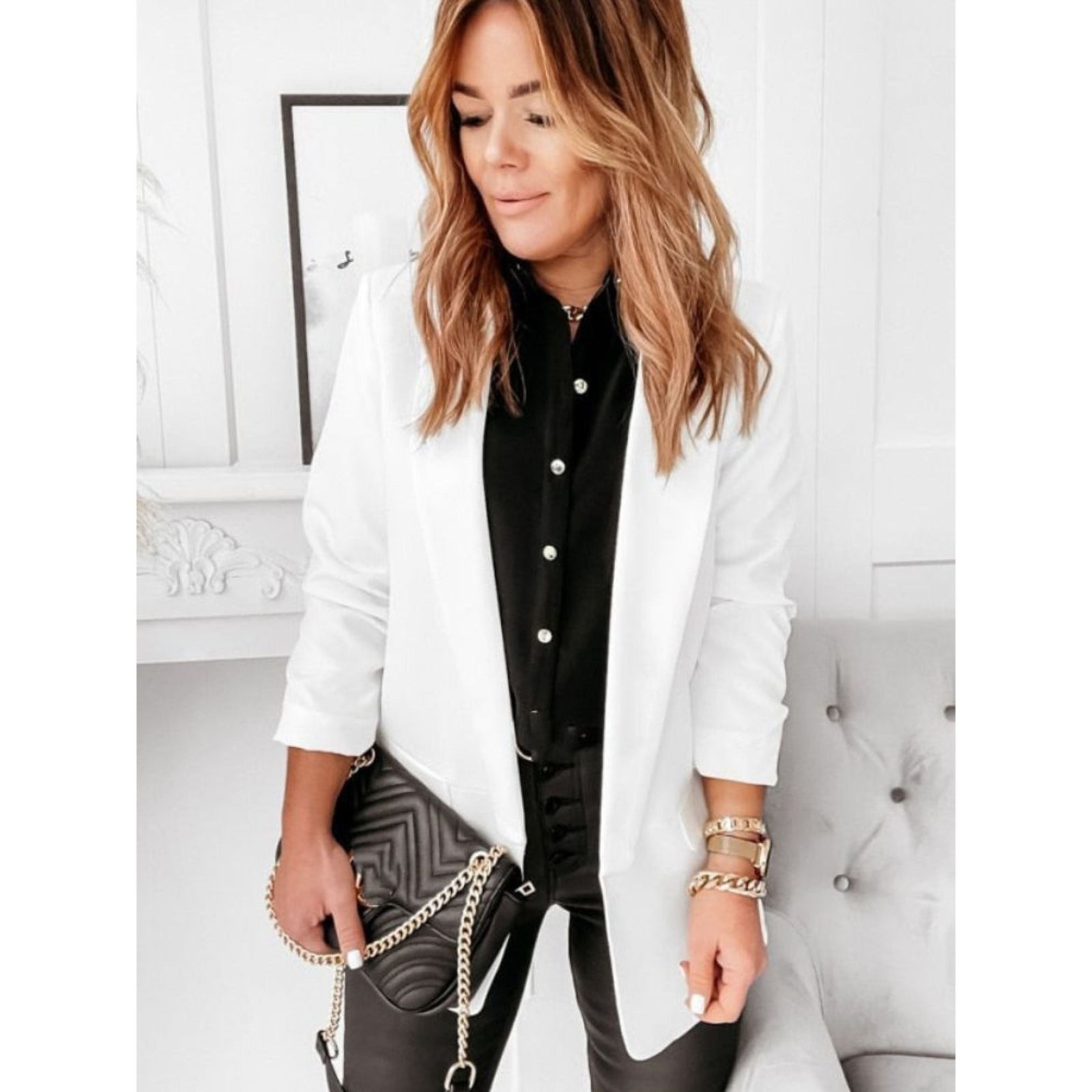 Dam Kavaj Med Modern Stil För Avslappnad Look 1