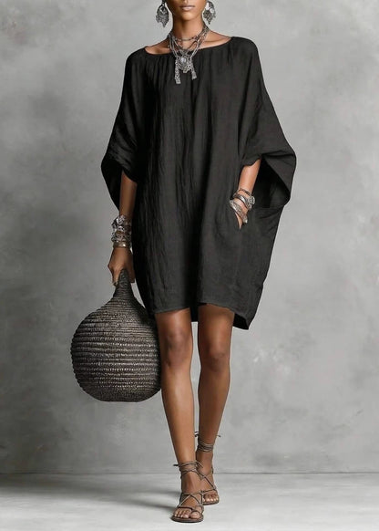 Dam Klänning Oversized Casual med Batwing-ärm 1