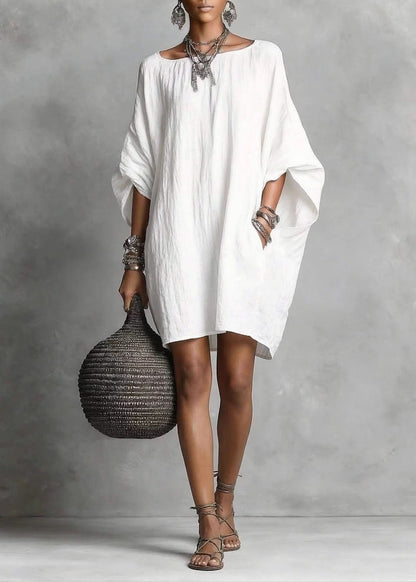 Dam Klänning Oversized Casual med Batwing-ärm 2
