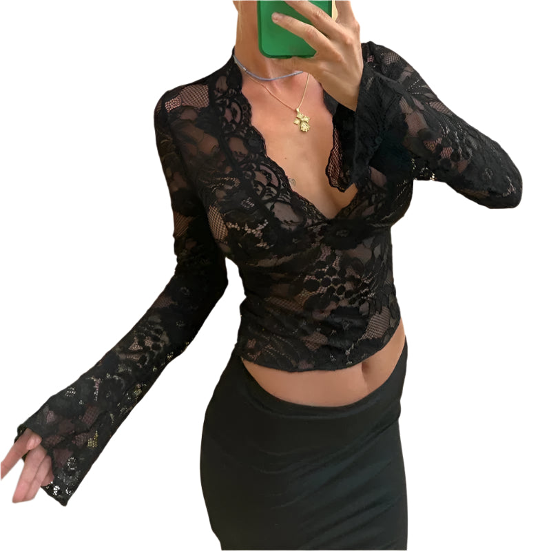 Dam Lace Top Elegant Chic 0