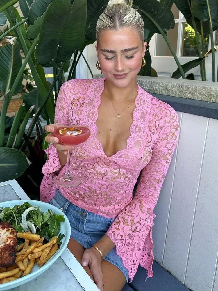 Dam Lace Top Elegant Chic 8