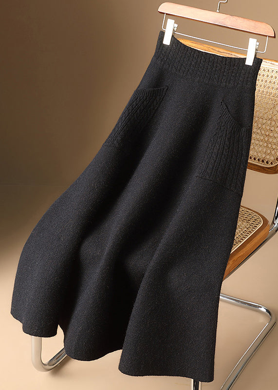 Dam Lång Kjol med Fickor och Elastisk Midja 2