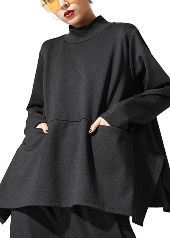 Dam Långärmad Topp med Öppna Sidor 0