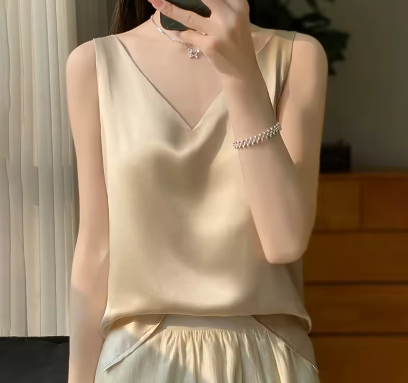 Dam Linne Ärmlöst Minimalistiskt 2