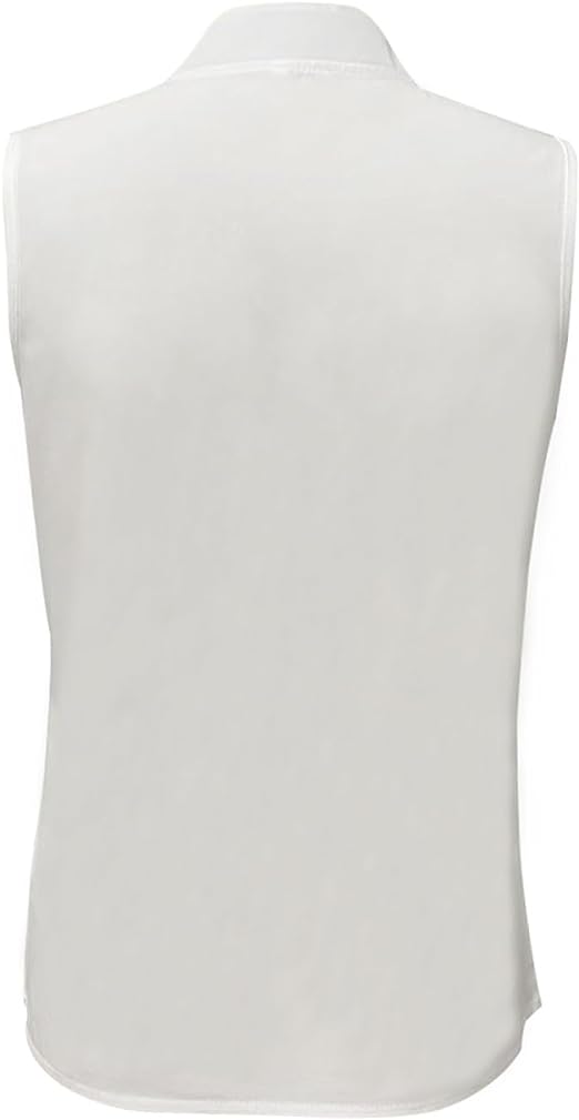 Dam Linne Ärmlöst Modern Design Cross Neckline 7