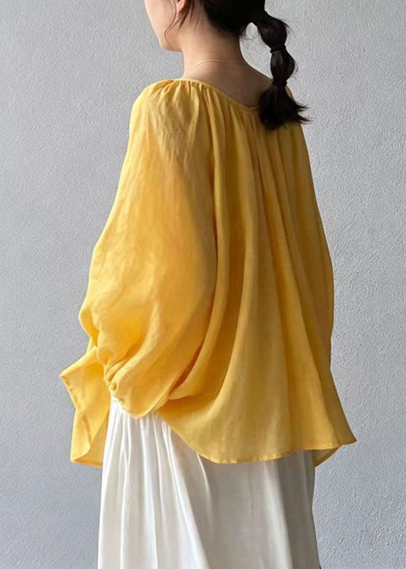 Dam Linne Blus Oversized Boho Stil 4