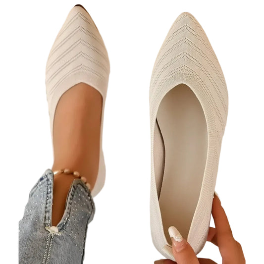 Dam Loafers Spetsad Tå Platt Skor 0