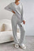 Dam Lounge Set Ribbad Stickad Mjuk Material 6