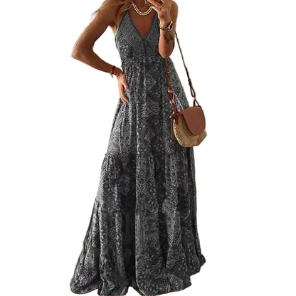 Dam Maxiklänning Boho Stil Trendig och Bekväm 0