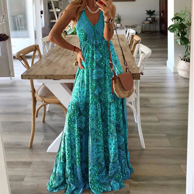 Dam Maxiklänning Boho Stil Trendig och Bekväm 4