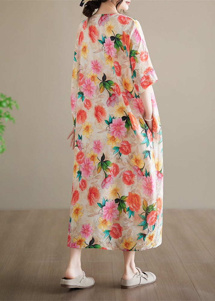 Dam Maxiklänning med Mönstrad Patchworkstil 4