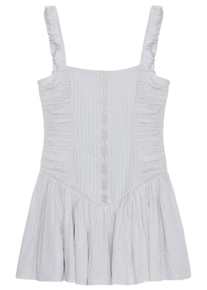 Dam Mini Klänning Skrynklig Stil 4