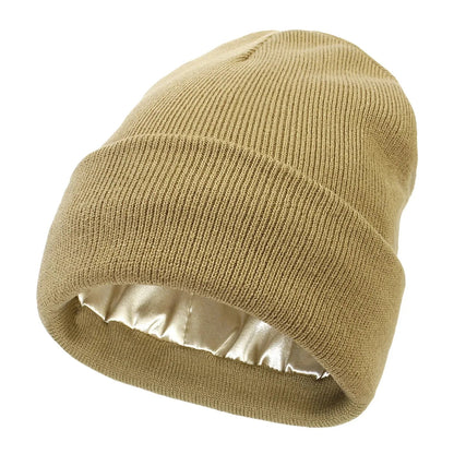 Dam Mössa Ribbstickad Med Manschett 4