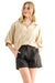 Dam Oversized Linneskjorta med Knappfront för Avslappnad Stil 0
