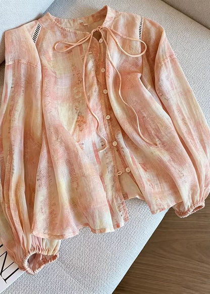 Dam Oversized Skjorta med Tryck Sommarstil 1