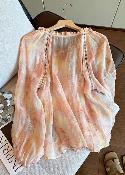 Dam Oversized Skjorta med Tryck Sommarstil 2