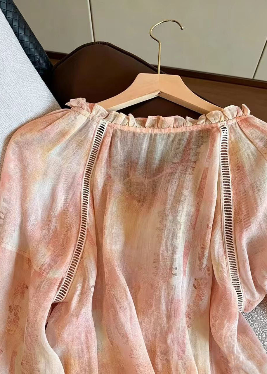 Dam Oversized Skjorta med Tryck Sommarstil 4