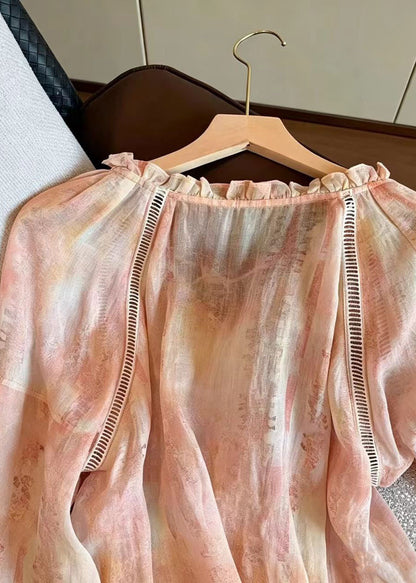 Dam Oversized Skjorta med Tryck Sommarstil 4
