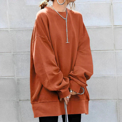 Dam Oversized Tröja Minimalistisk Mjuk Textil 4