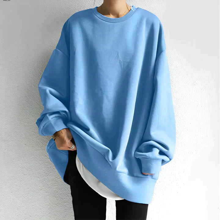 Dam Oversized Tröja Minimalistisk Mjuk Textil 5