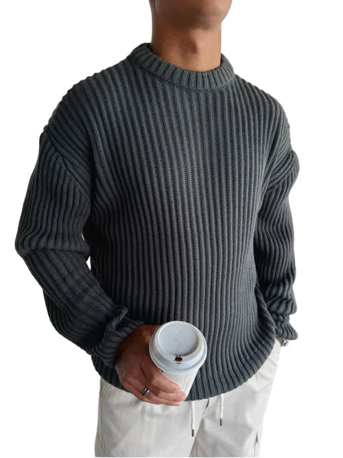 Dam Oversized Tröja Tungstickad 0