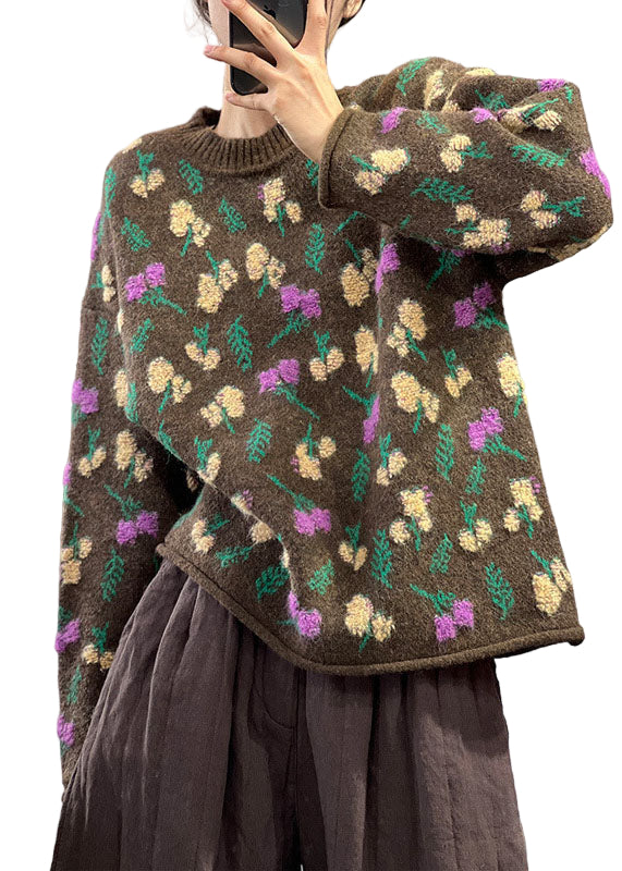 Dam Oversized Tröja med O-Hals 0