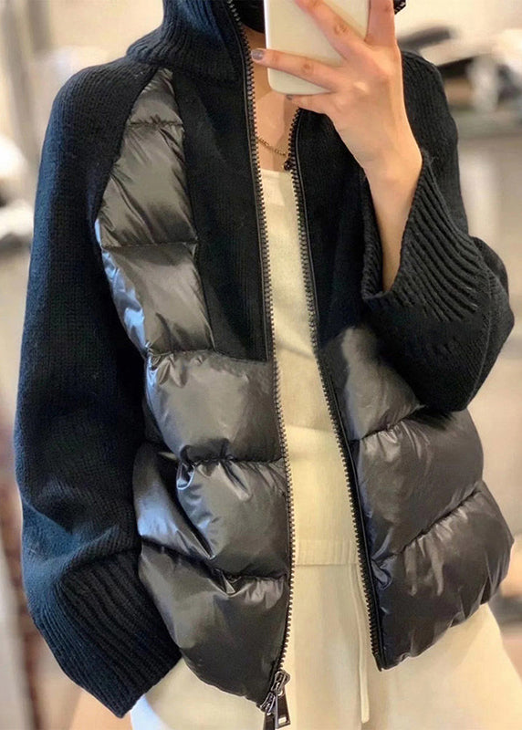 Dam Parka med Turtleneck och Dragkedja 1