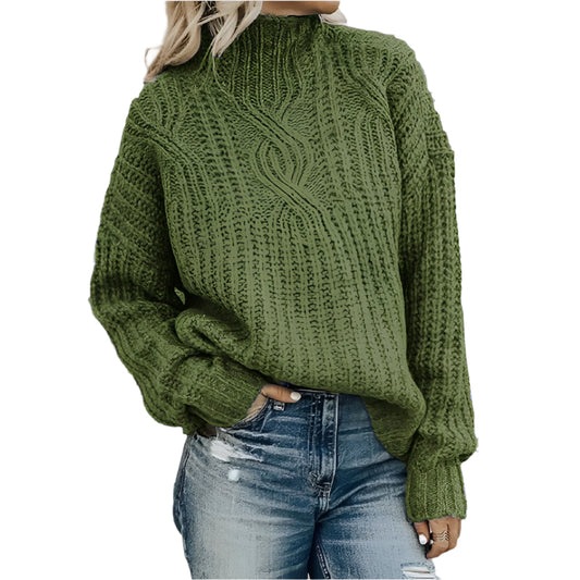 Dam Pullover Modern Stil Mjuk Material 0
