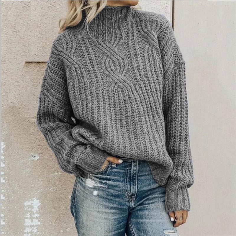 Dam Pullover Modern Stil Mjuk Material 3