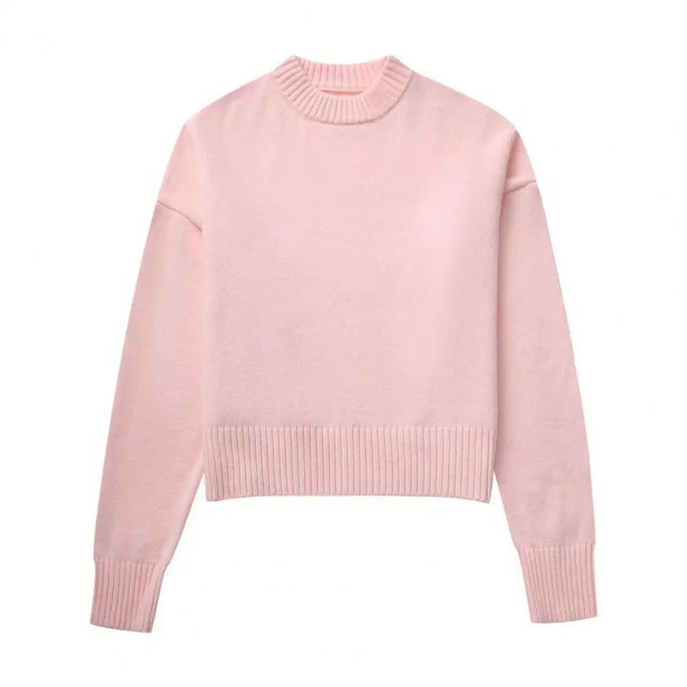 Dam Pullover Ribbstickad Stilren 0