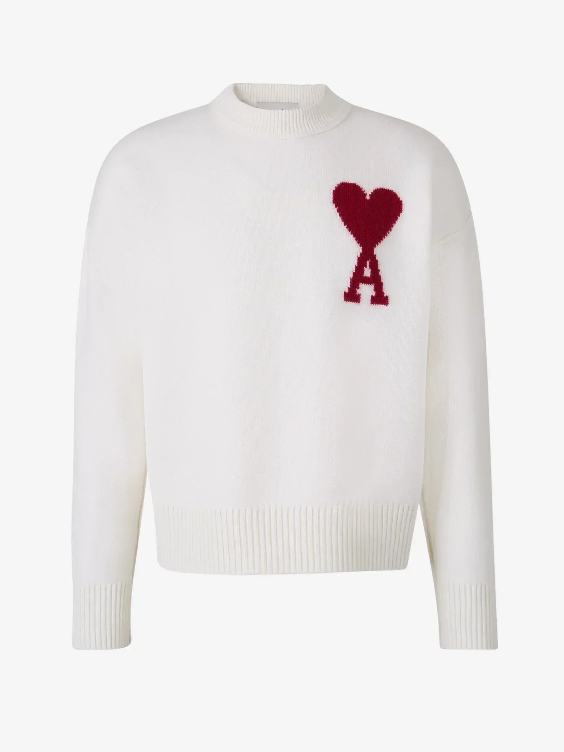 Dam Pullover med Hjärtbroderi och Komfort 19