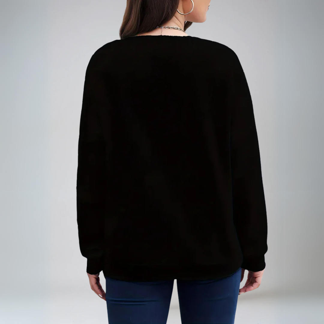 Dam Pullover med Hjärtmotiv i Mjuk Tyg 2
