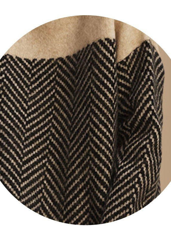 Dam Pullover med Hög Krage i Kaki 4