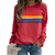 Dam Pullover med Regnbågsrandig Design 0