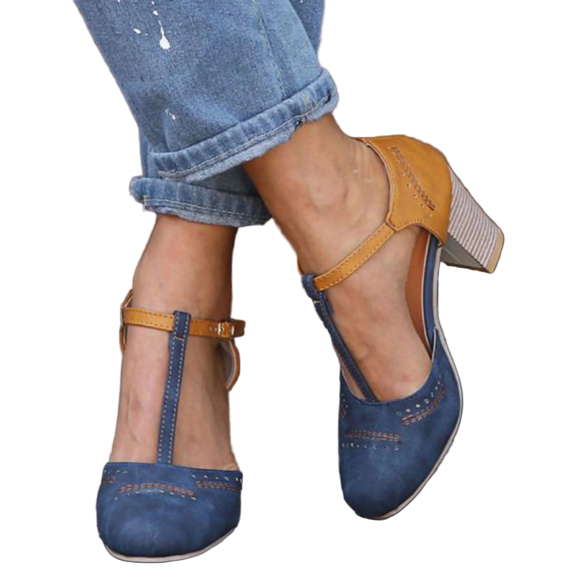 Dam Pumps Stängd Tå Vintage Stil 0