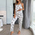 Dam Pyjamas Set Fjärilstryck Satin Mjuk Komfort 3