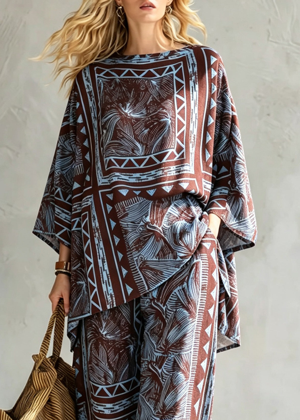 Dam Pyjamas Set Med Kortärmad O-hals Och Byxor För Sommarstil 1